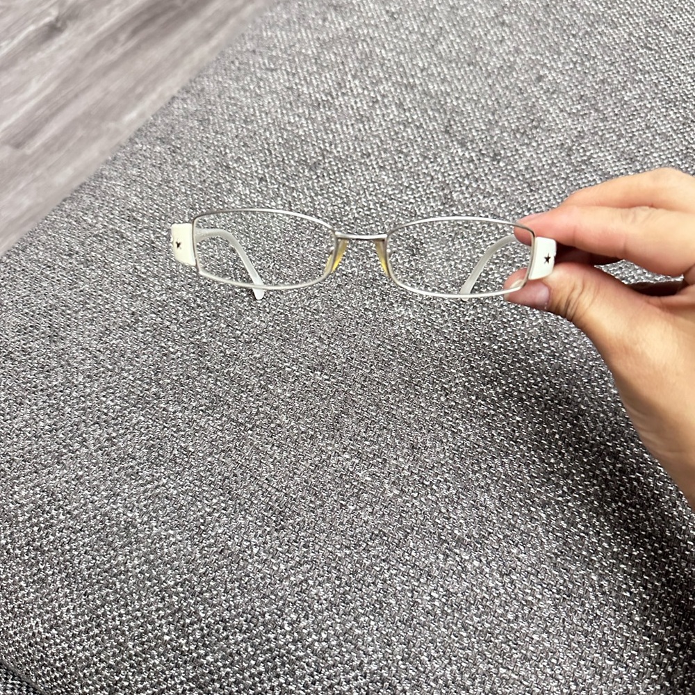 Prada Elegant Silver Glasses Prada  eyeglasses frames vpr61h white